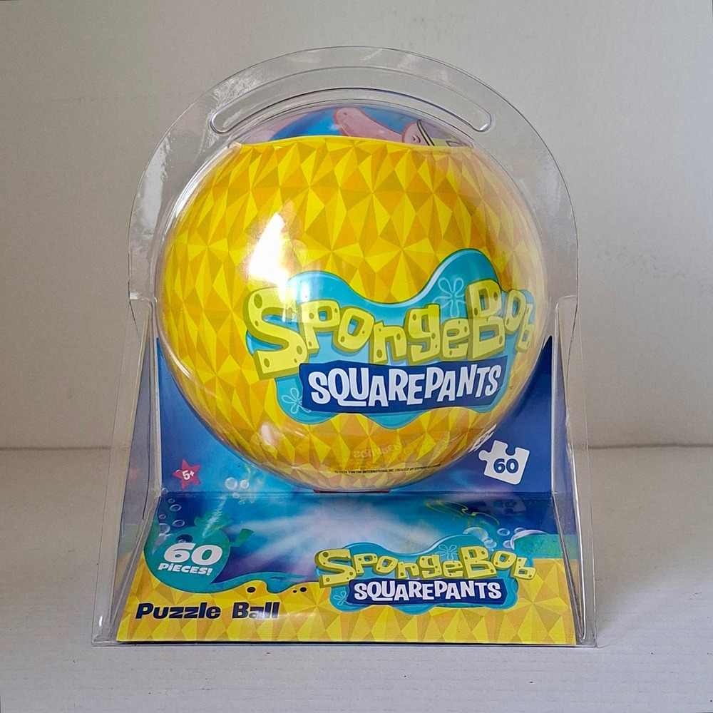 SpongeBob SquarePants 60 Piece Puzzle Ball 3D Sphere Jigsaw New Sealed Toy